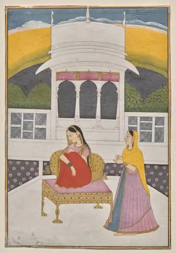 A Nayika, probably Proshitaperyasi Nayika