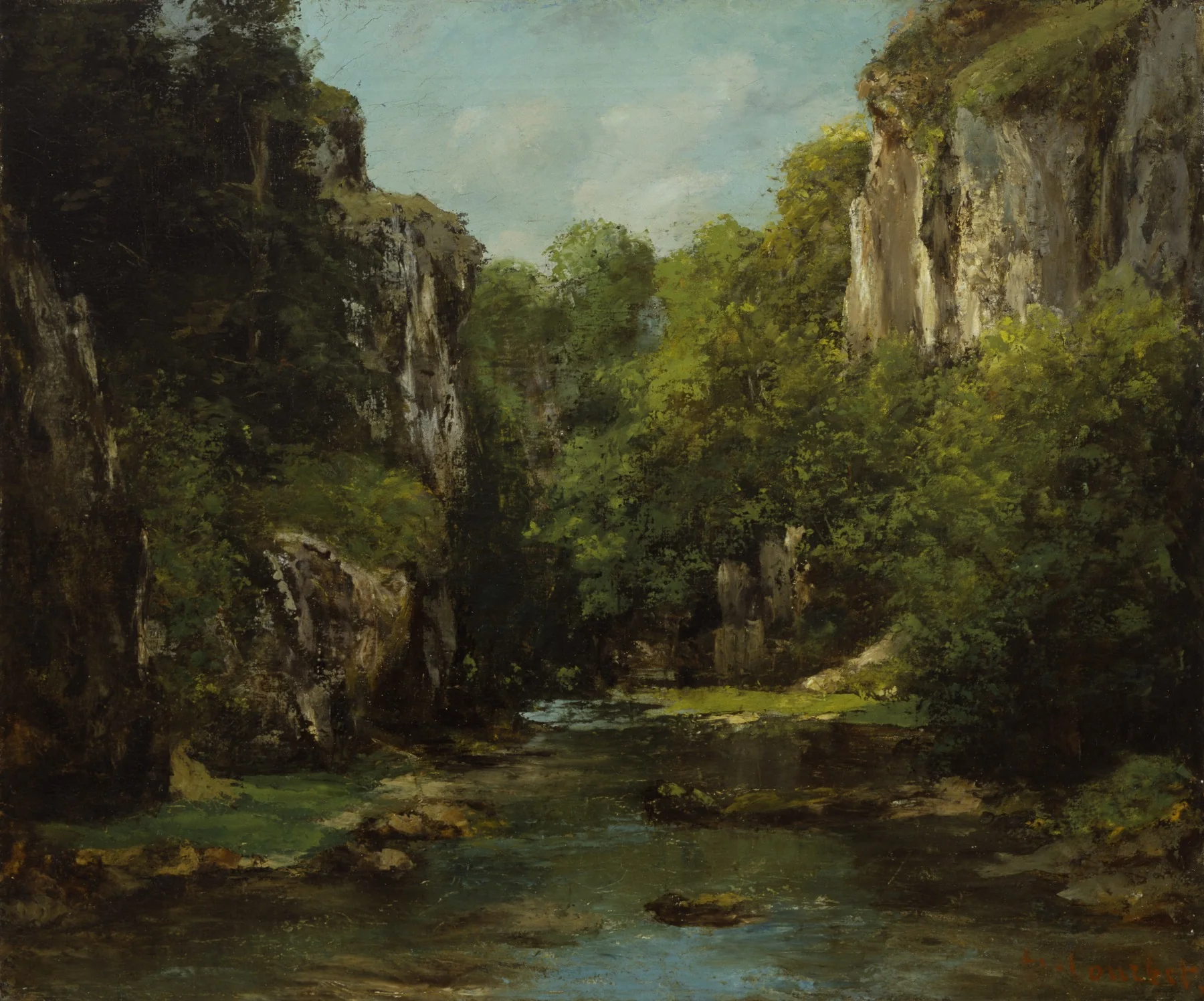The Stream of the Black Well, by Gustave Courbet, oil, 1872