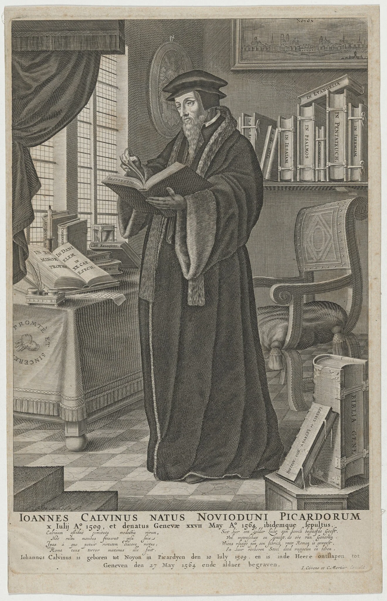 John Calvin, by Covens, I., ink