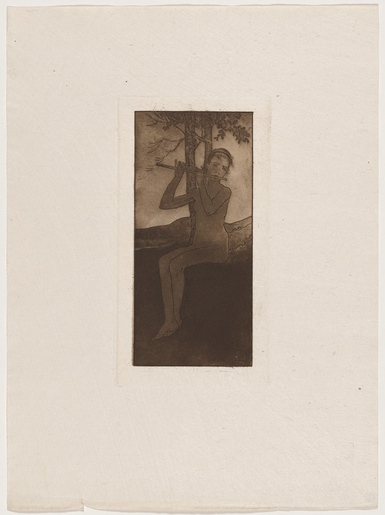 Le chant de la cigale, by Armand Rassenfosse, ink, 1895
