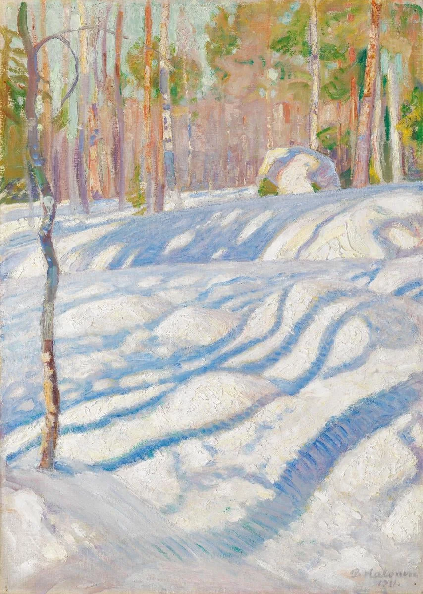 Aurinkoinen talvimaisema