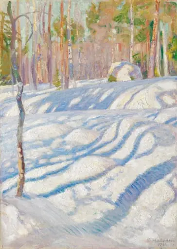 Aurinkoinen talvimaisema
