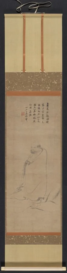 Bodhidharma Crossing the Yangzi on a Reed, by Unknown, unspecified, 1304