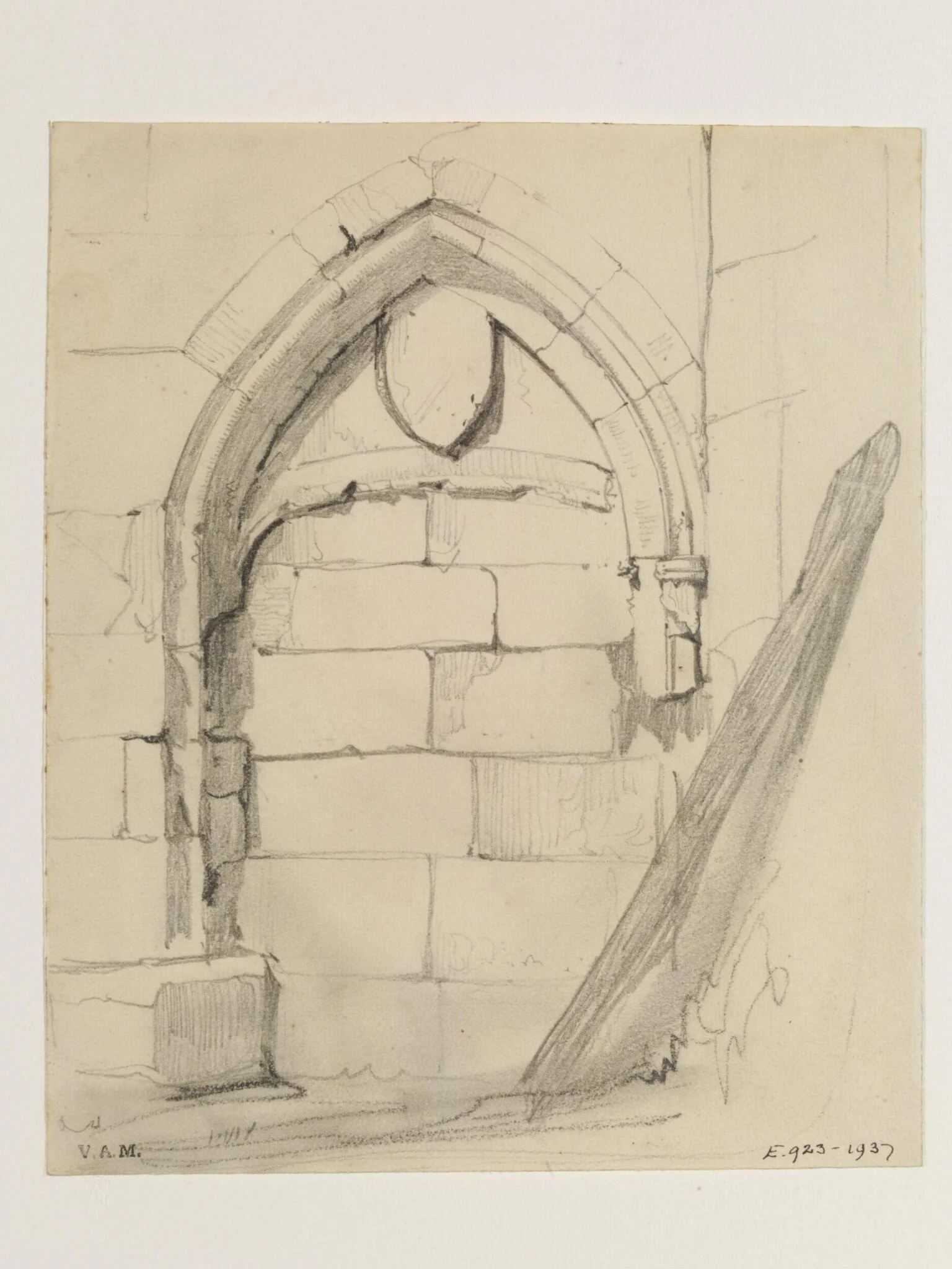 Drawings of architectural details in the abbey at Royaumont