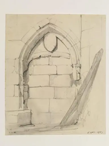 Drawings of architectural details in the abbey at Royaumont