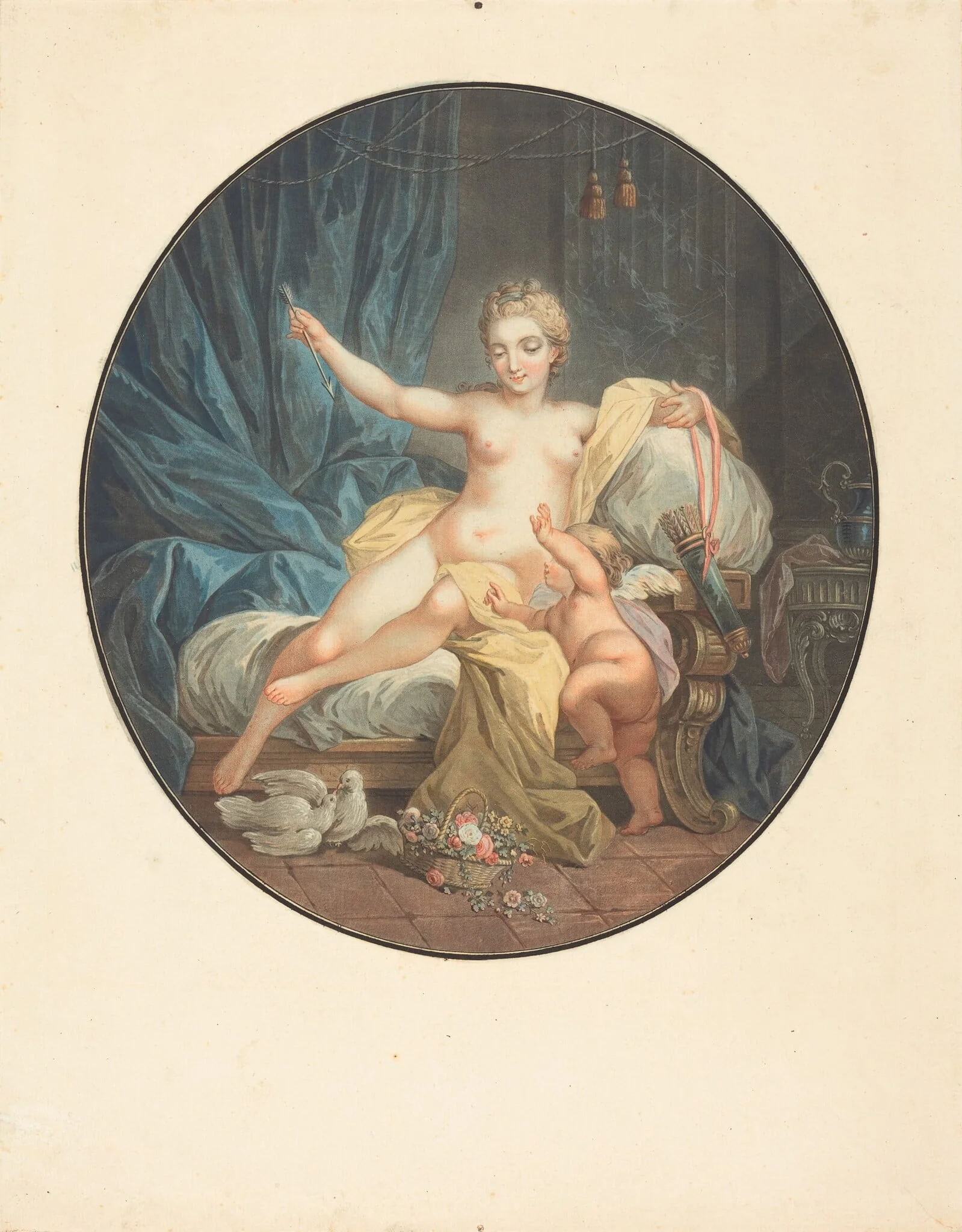 Venus desarmant l'amour, by Jean-François Janinet, ink, 1783