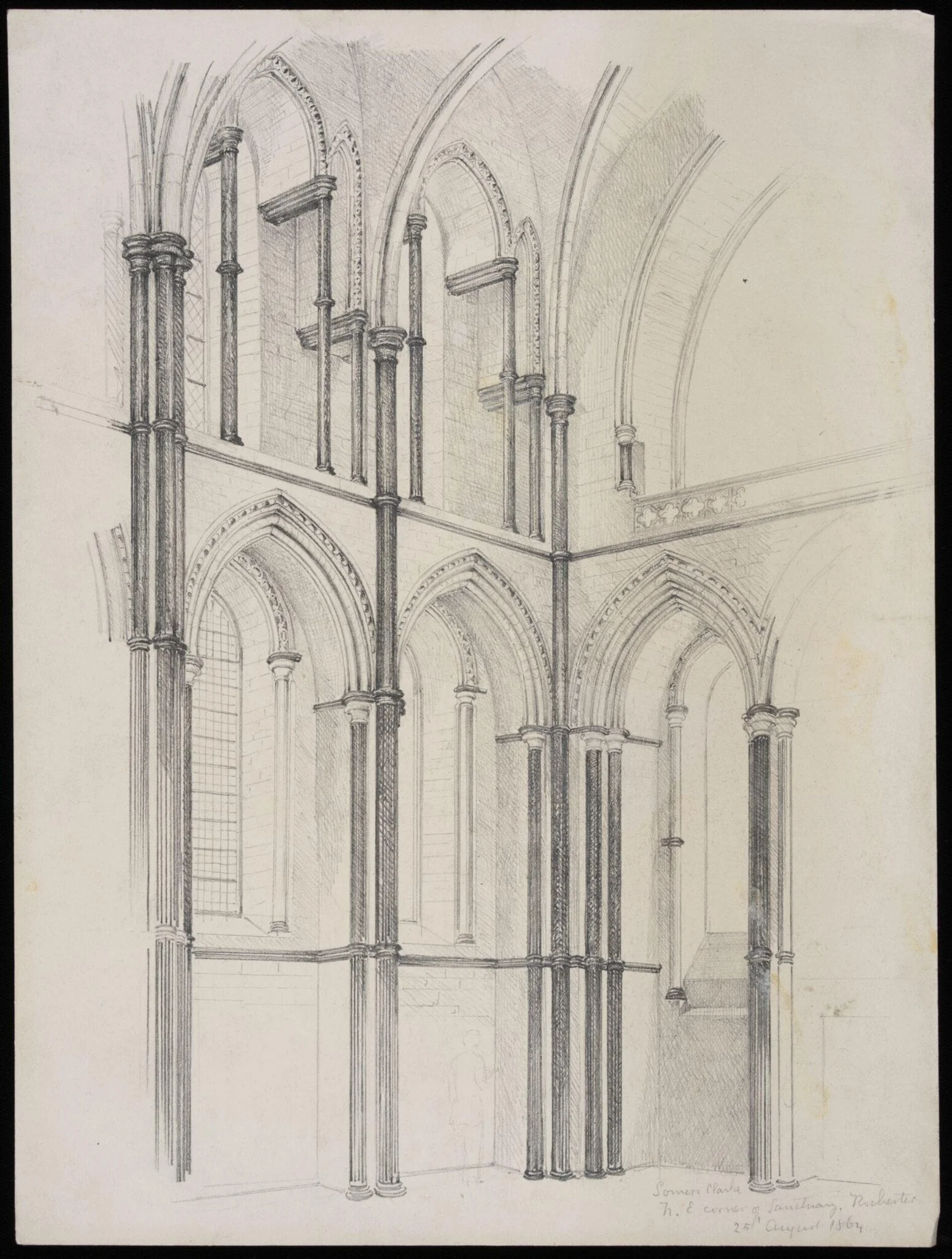 Interior of N.E. corner of the Sanctuary, Rochester Cathedral