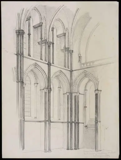 Interior of N.E. corner of the Sanctuary, Rochester Cathedral