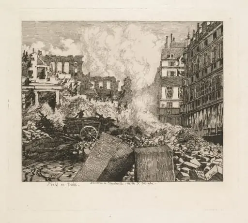 Paris en Train. Démolition du théâtre du Vaudeville: rue du Dix-Decembre
