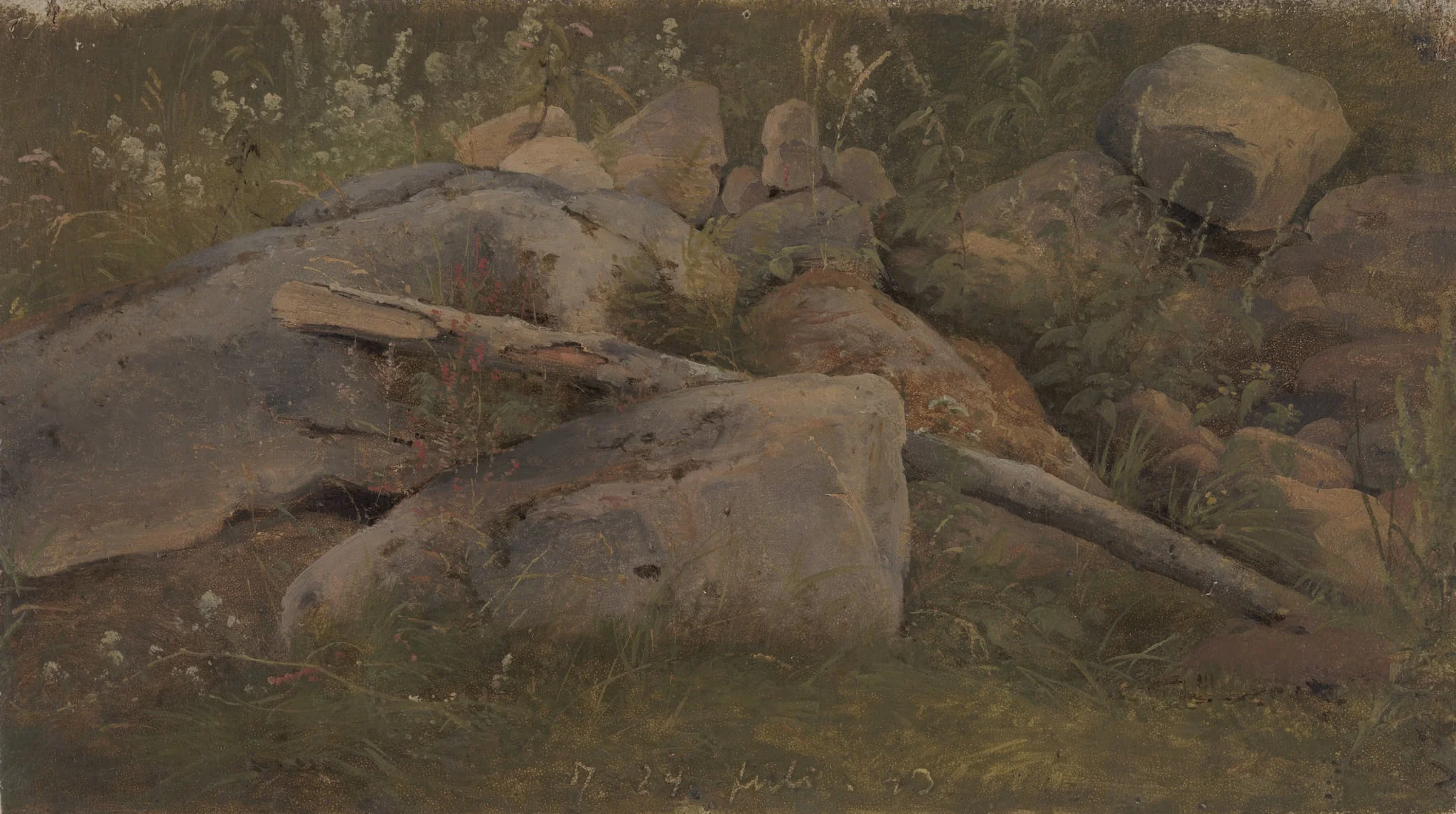 Study of a Stone Heap, by Unknown, 1843