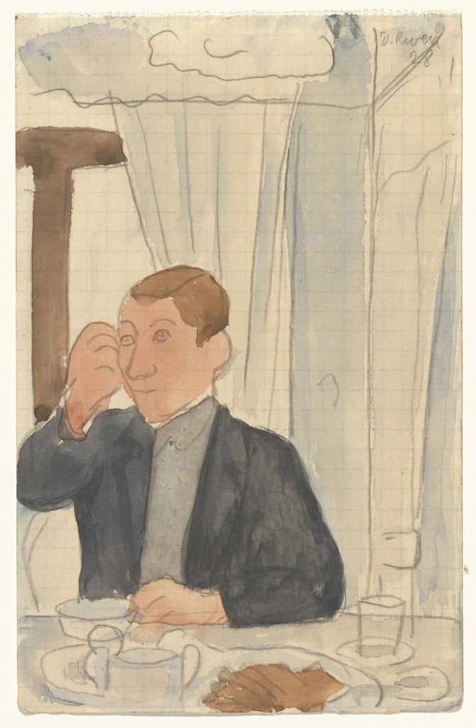Untitled, by Diego Rivera, watercolor, 1928