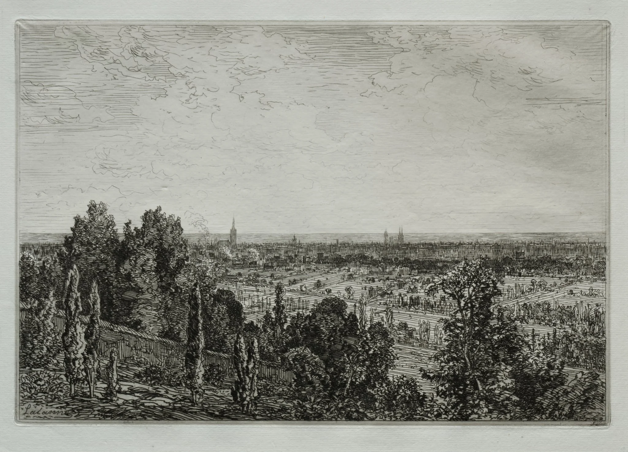 Bordeaux, View from the Coast of Cénon, by Maxime Lalanne, 1879