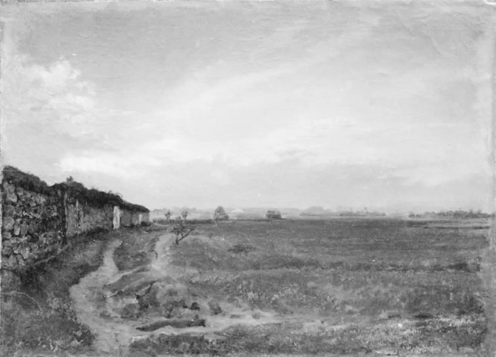 Landscape (in the Barbizon district?), by Unknown, unspecified, 1850