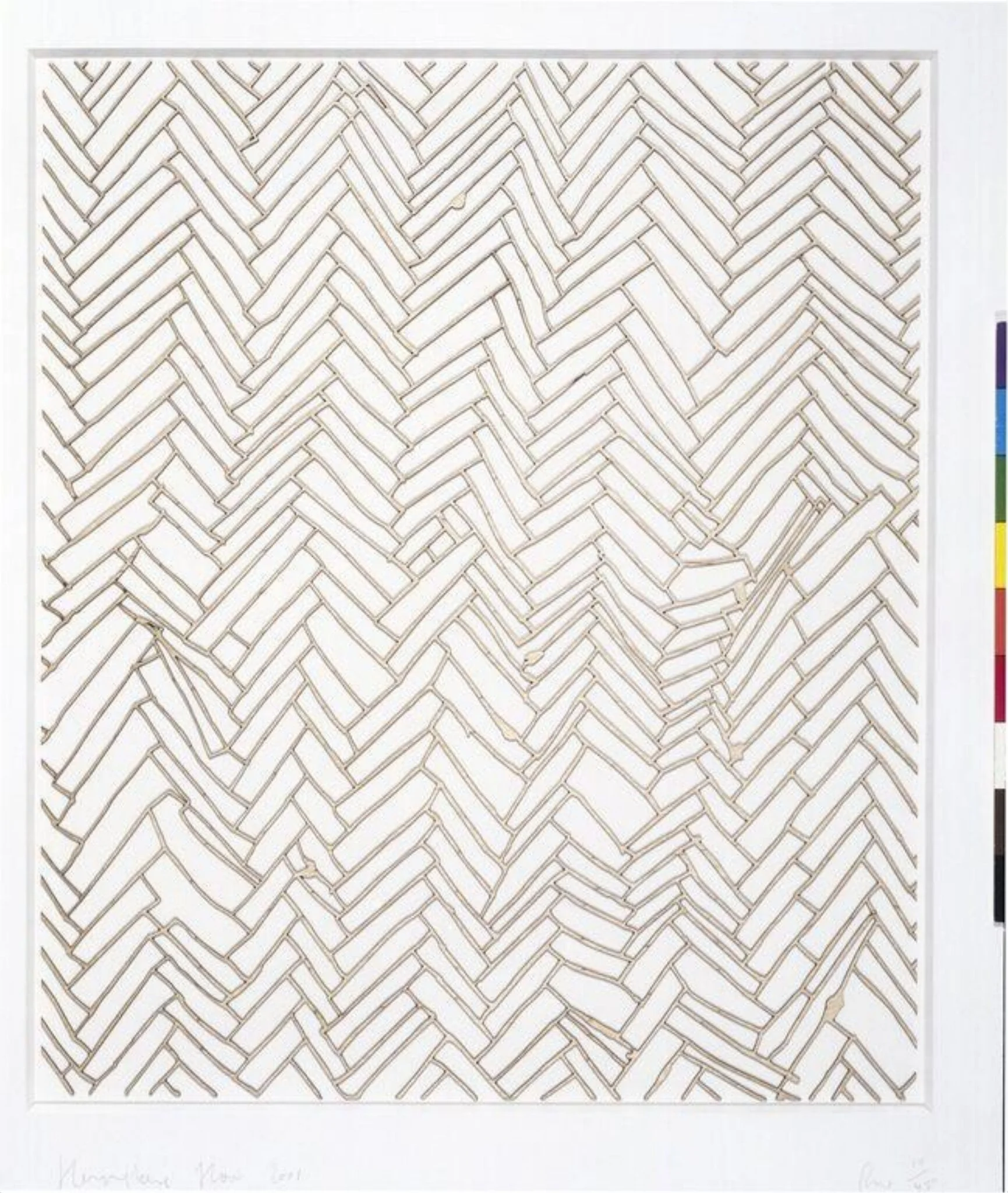 Herringbone Floor, by Rachel Whiteread, 2001