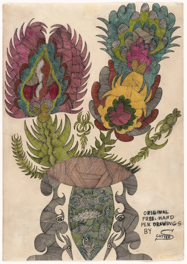 Untitled, by Scottie Wilson, crayon, 1939
