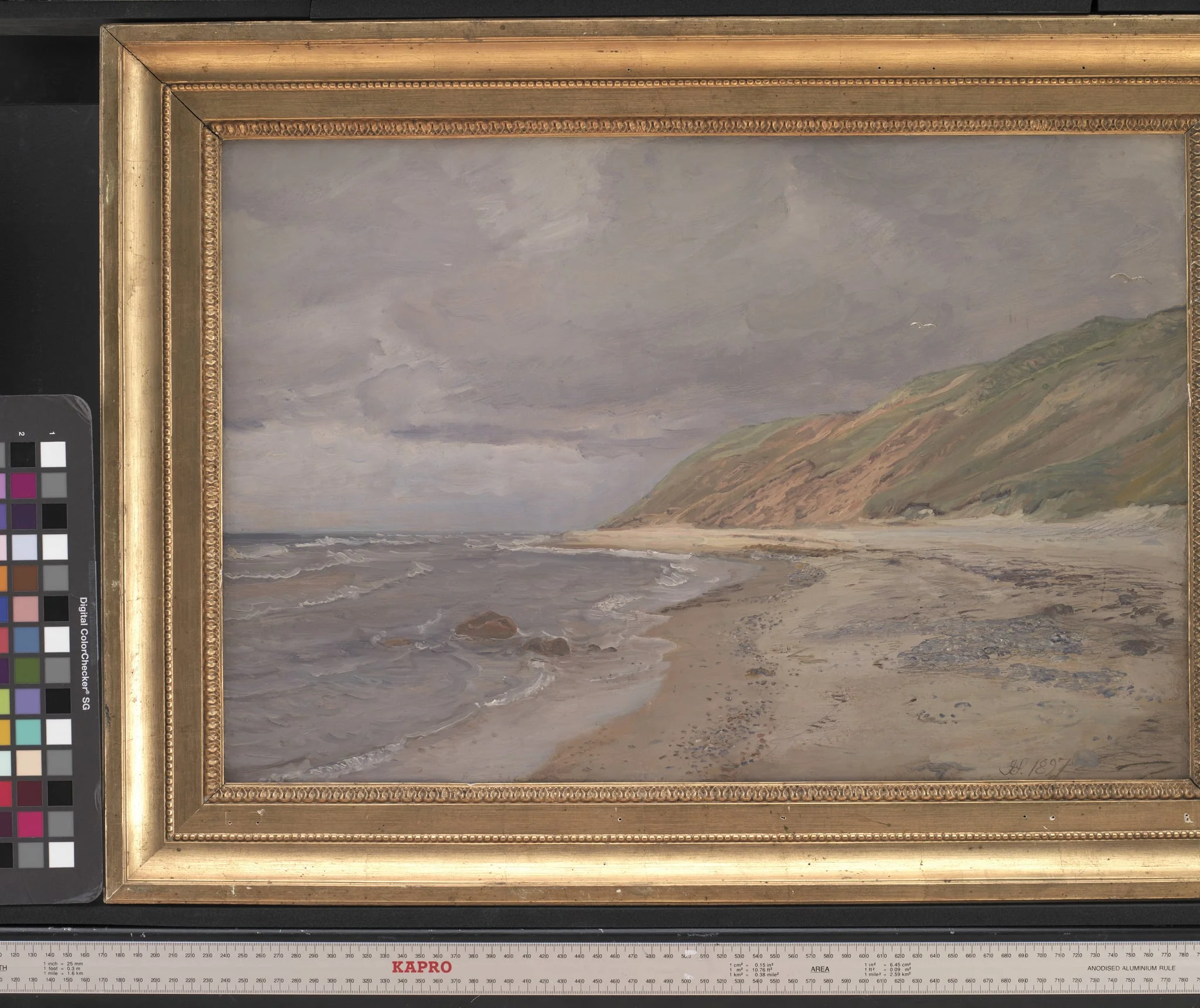 Tisvilde Strand. Gråvejr, by Unknown, 1897