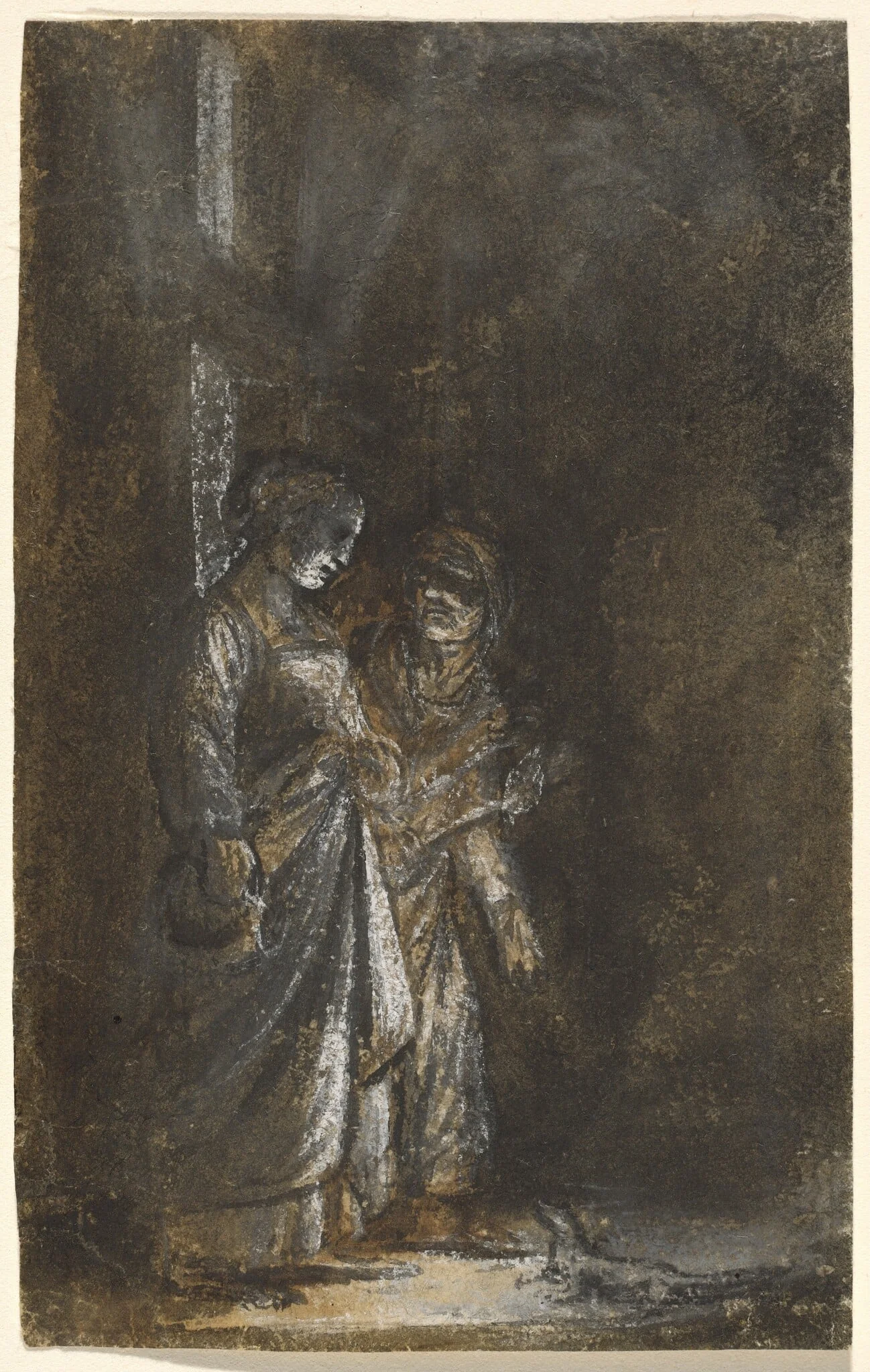 Ceres Changes Stellio into a Lizard, by Adam Elsheimer, ink, 1606