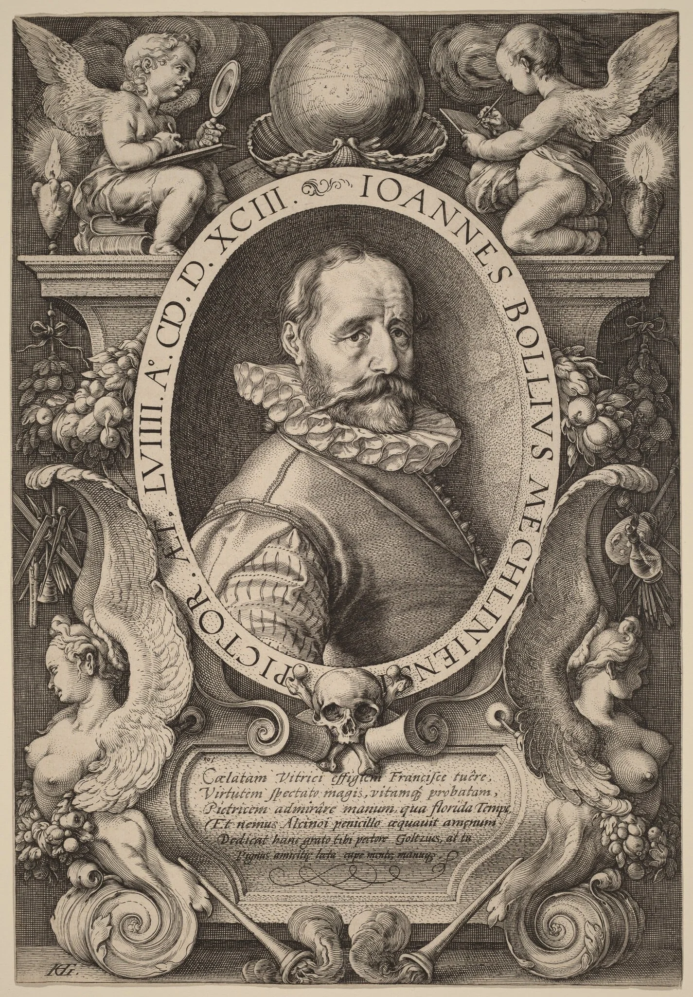 Hans Bol, by Hendrik Goltzius, ink, 1593