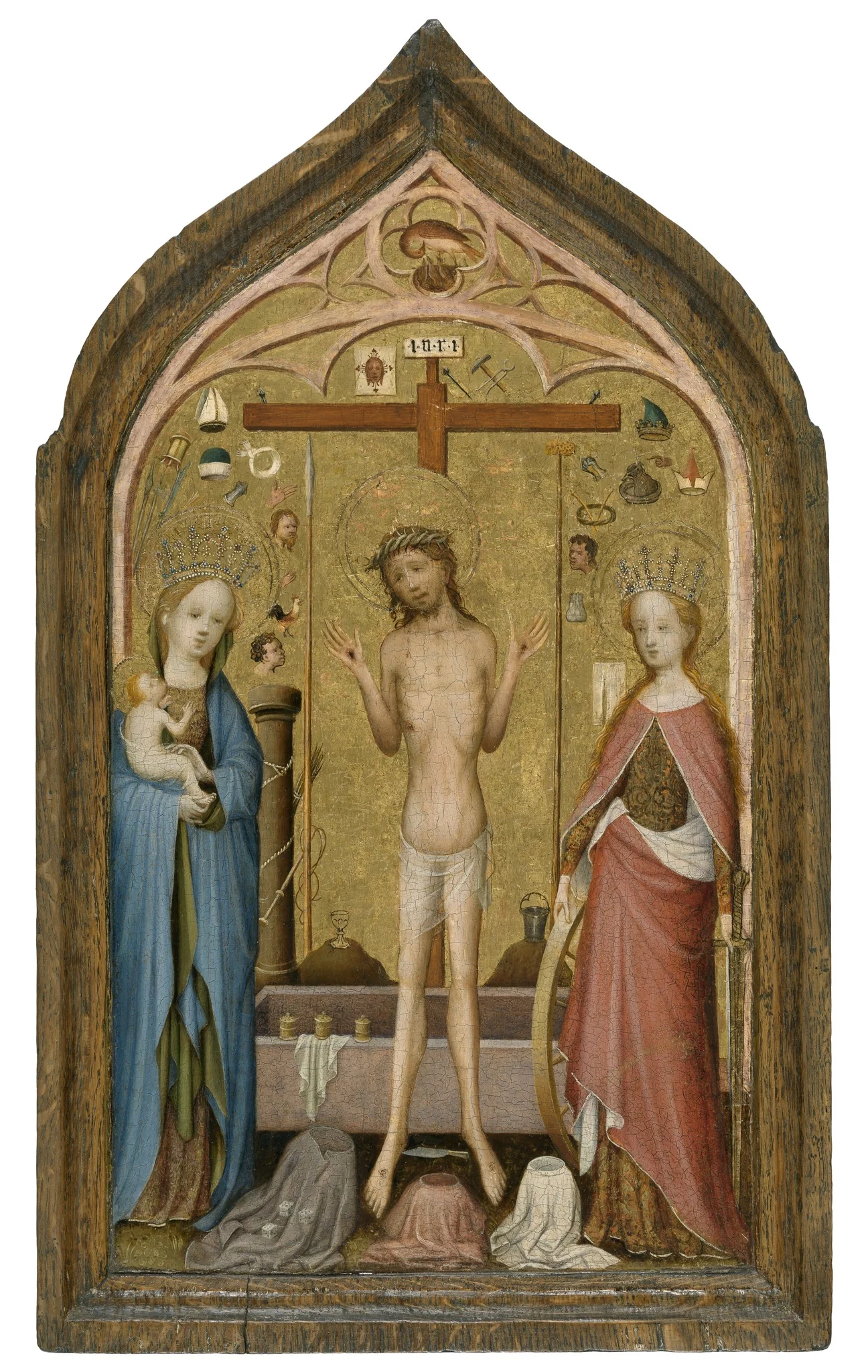 Man of Sorrows with Madonna and Saint Catherine of Alexandria