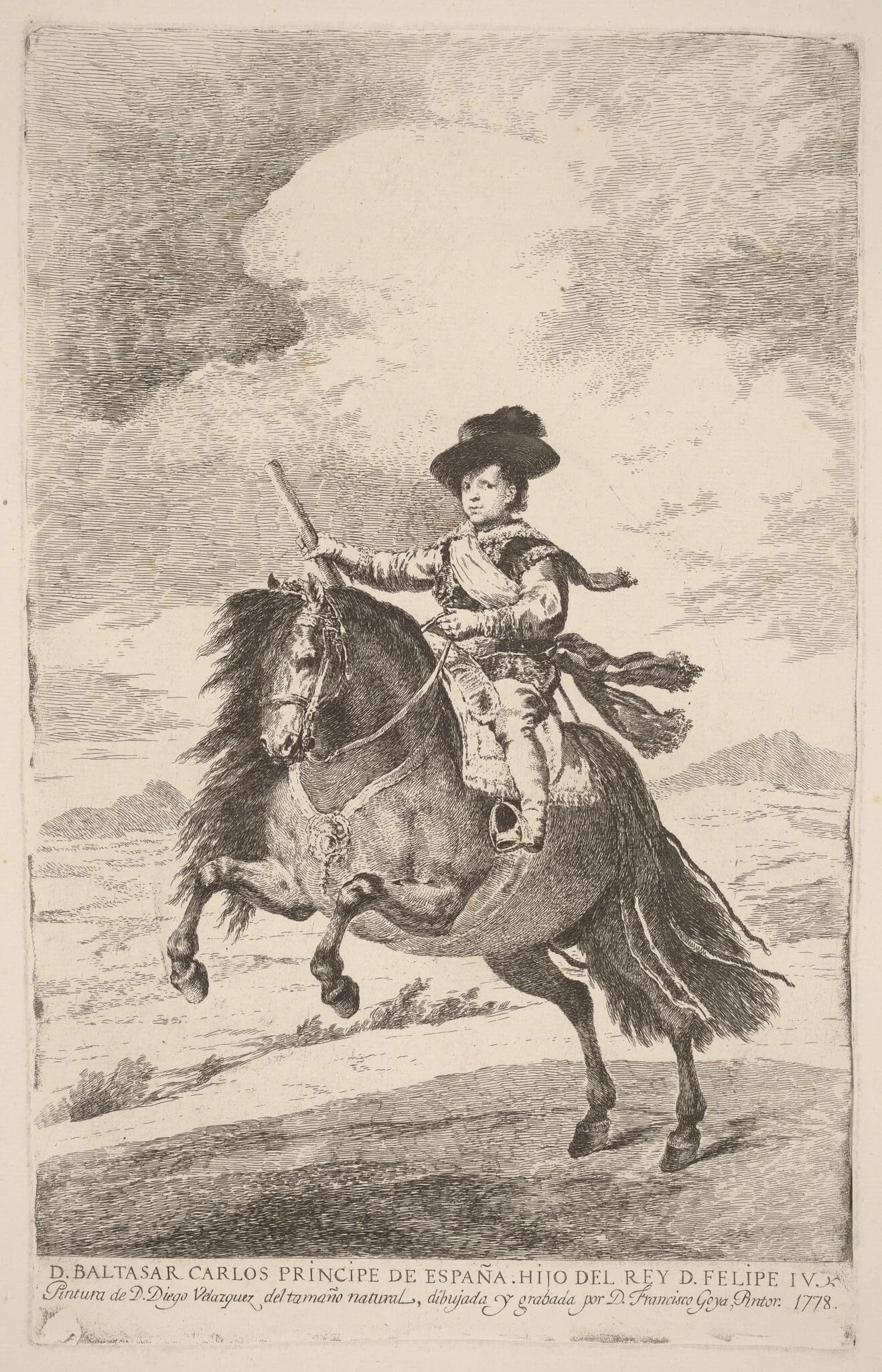 Baltasar Carlos, by Francisco Goya, ink, 1778