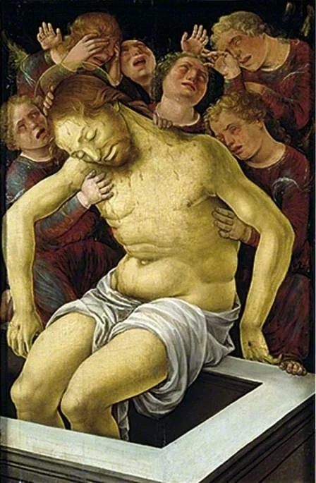 The dead Christ supported by mourning angels