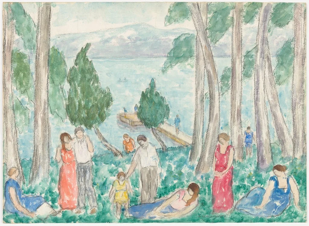 Untitled, by Abraham Walkowitz, watercolor, 1912