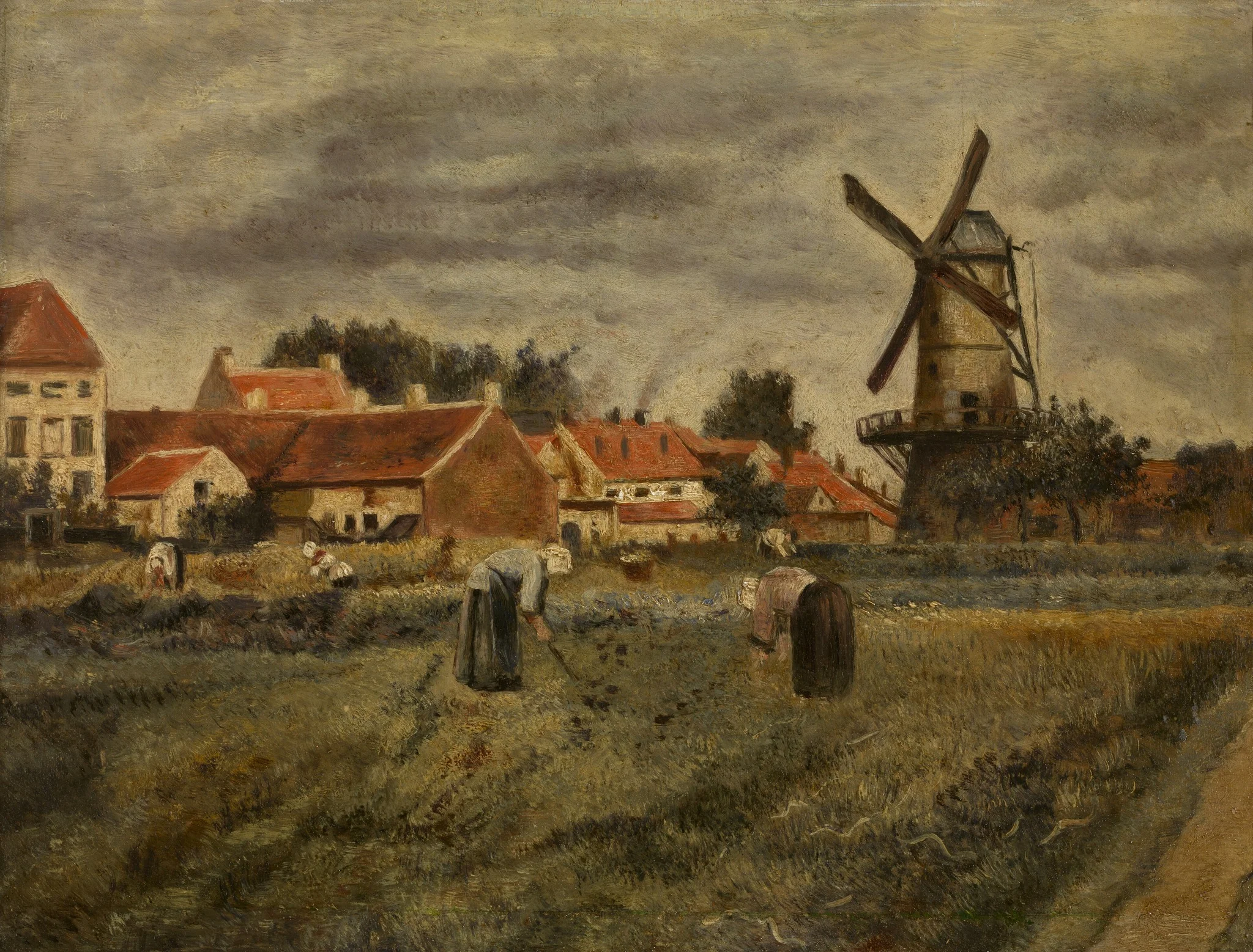 Harvesting Potatoes, by Henri de Braekeleer, oil, 1875