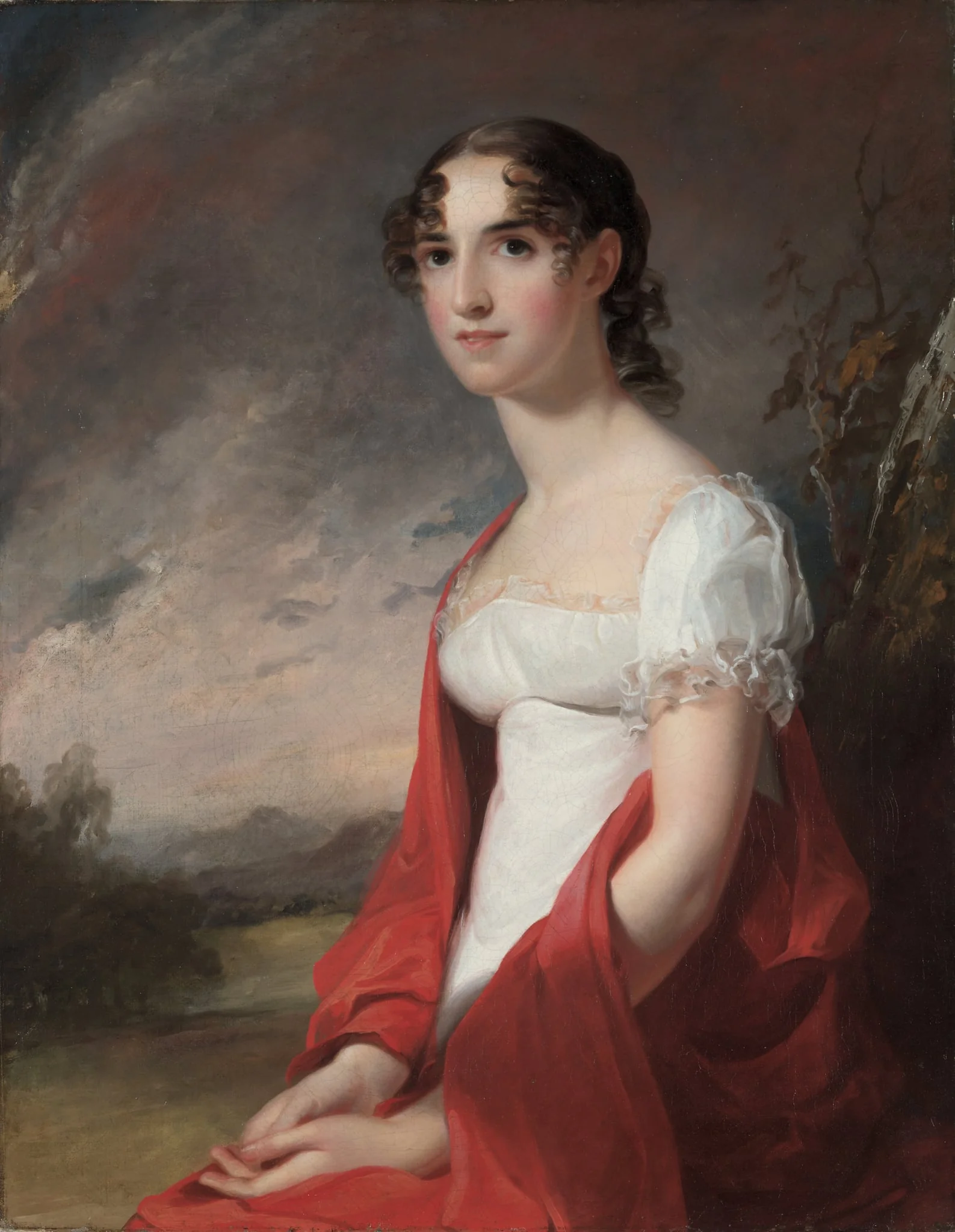 Portrait of Mary Sicard David, by Thomas Sully, unspecified, 1813