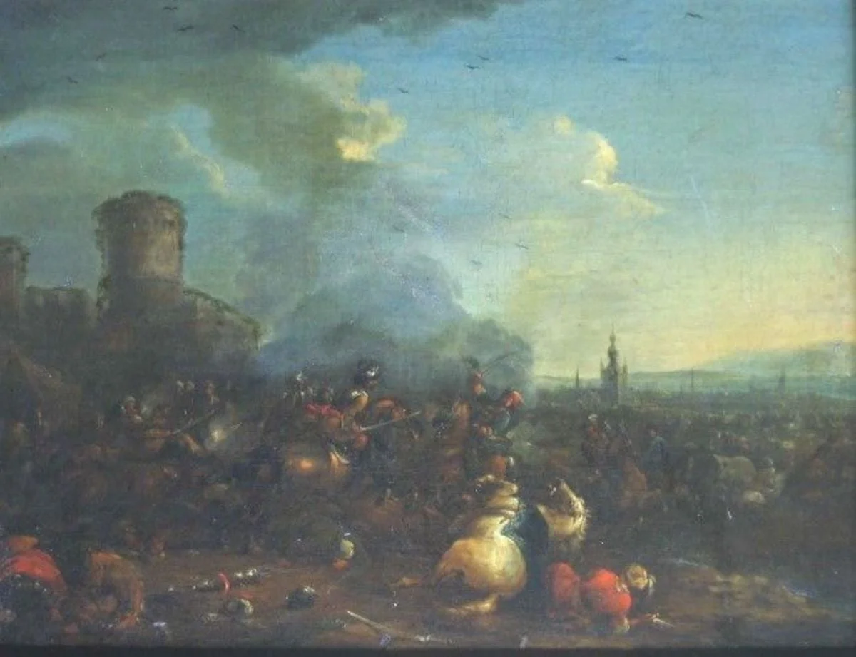 Luptă de cavalerie lângă un castel
