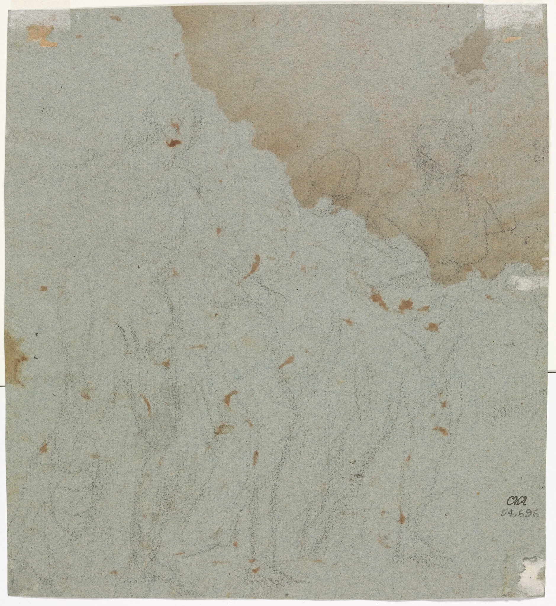 Sketch for Lot and His Daughters (verso), by Pietro da Cortona, 1604