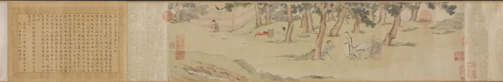 Zhao Mengfu Writing the Heart (Hridaya) Sutra in Exchange for Tea