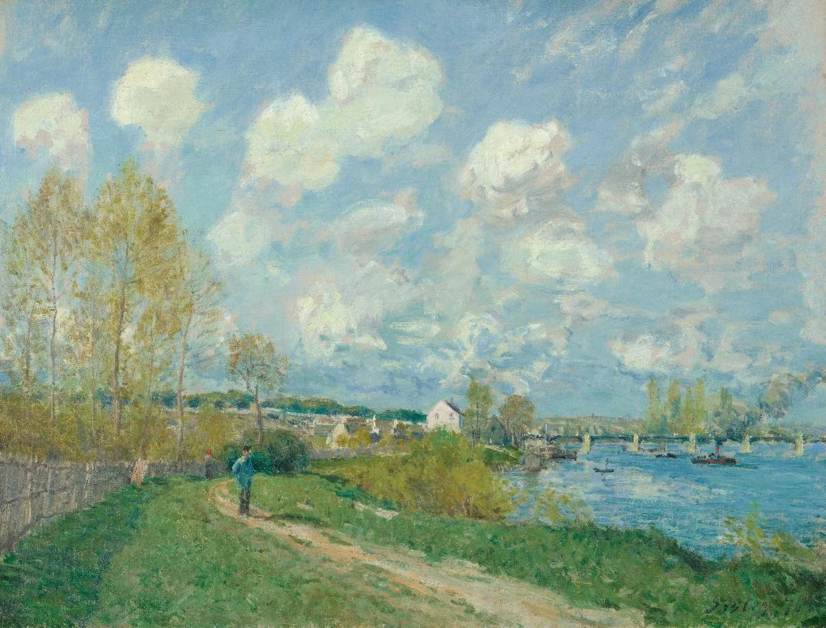 Summer at Bougival, by Alfred Sisley, oil, 1888