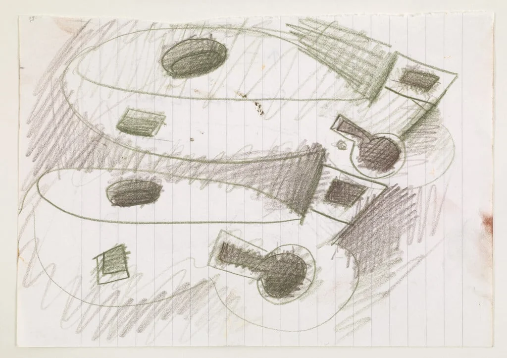 Untitled, by Elizabeth Murray, crayon, 1989