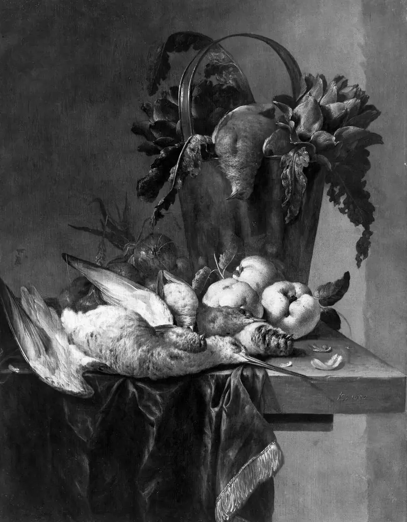Still life with a brass pail
