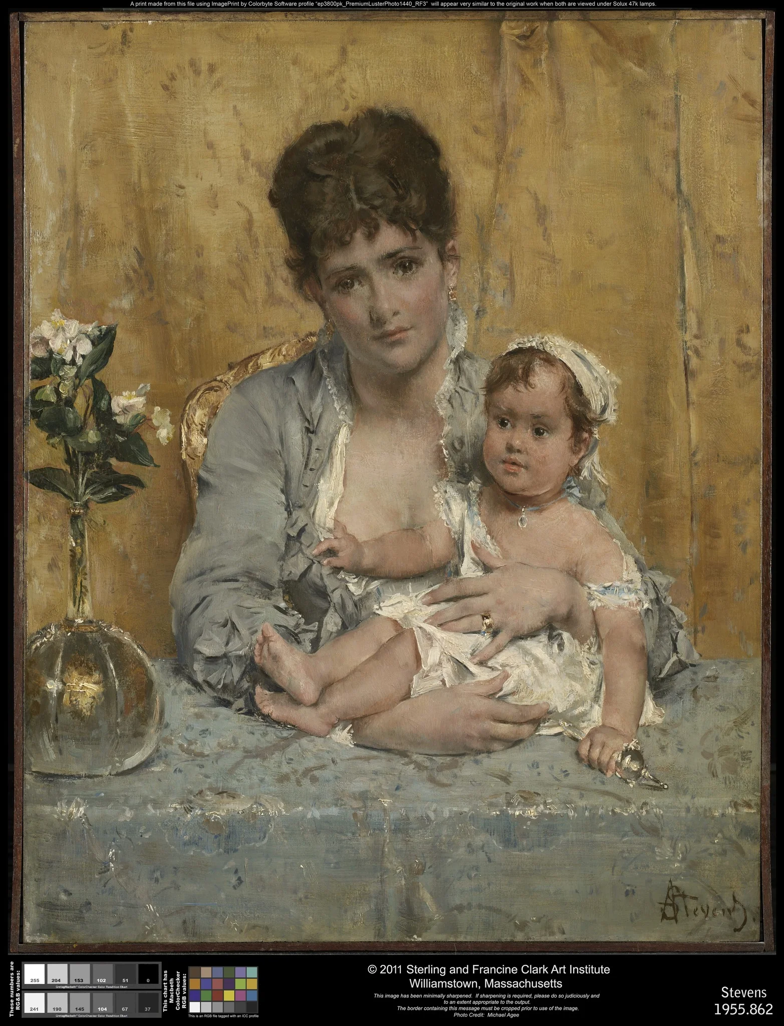 Mother and Child, by Alfred Stevens, oil, 1889