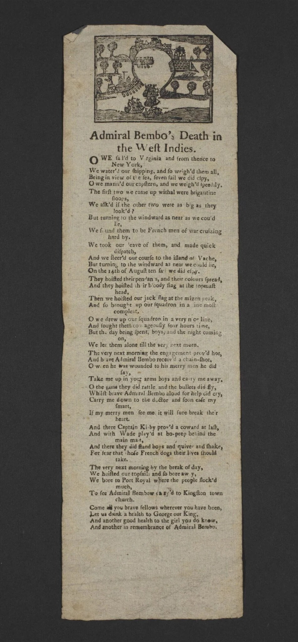 Admiral Bembo's Death in the West Indies