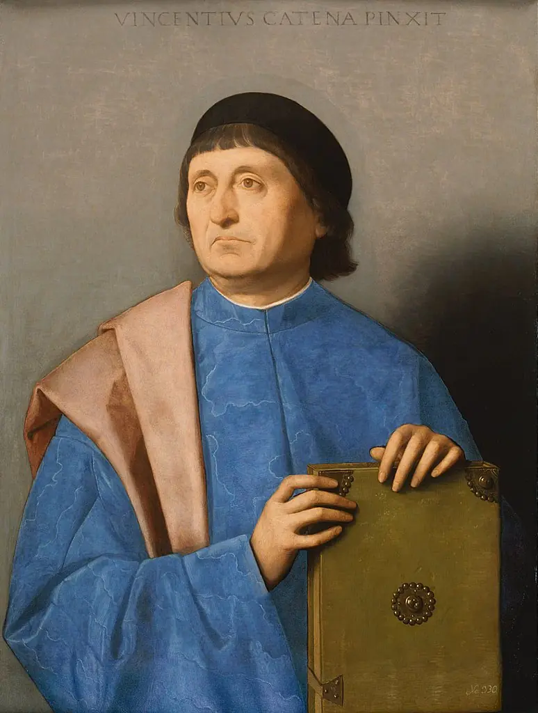 Portrait of a man with a book