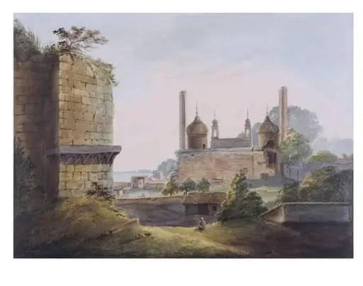 Mosque on the bank of the River Gumti near Lucknow