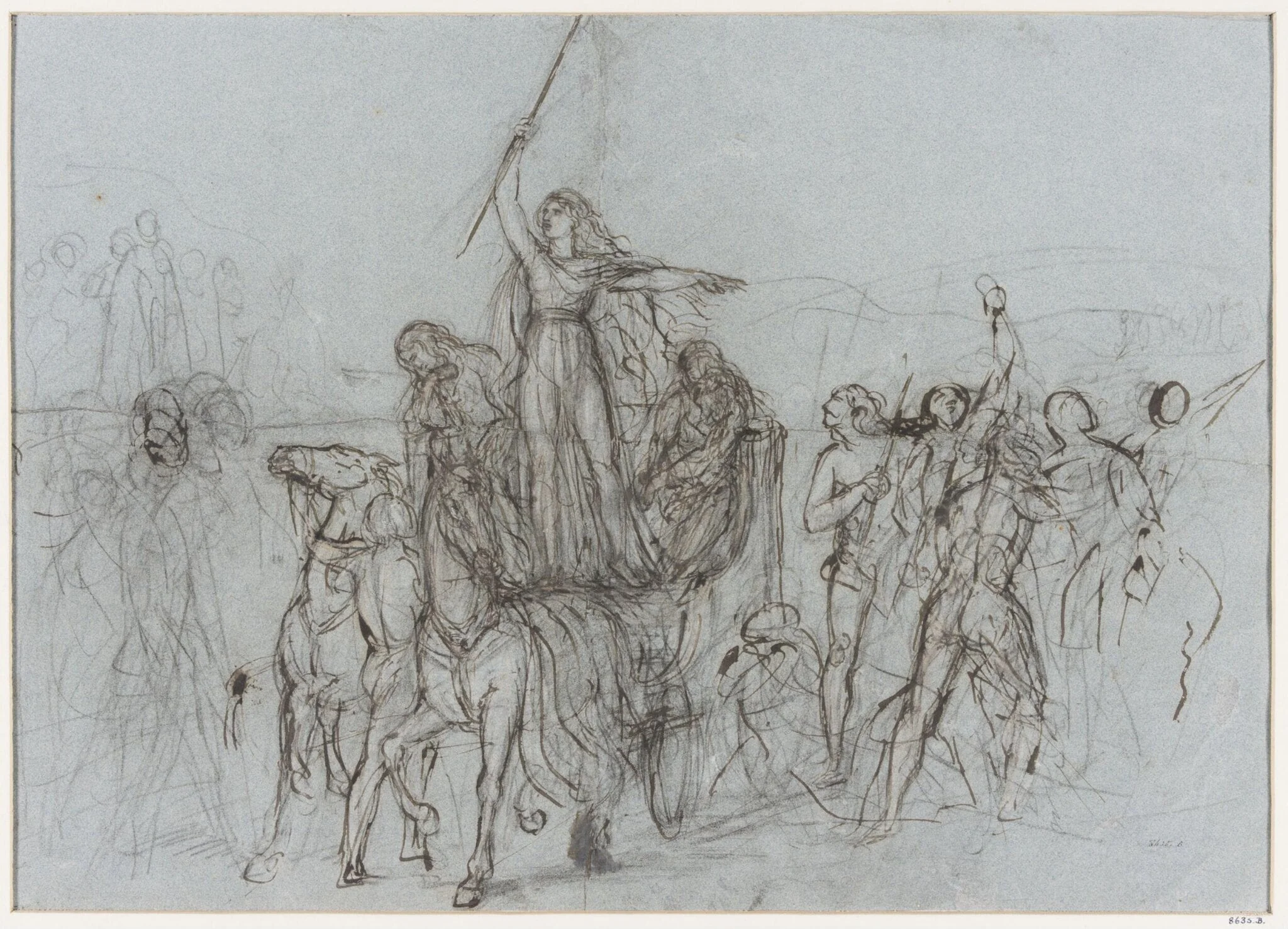Study for Boadicea, by Edward Matthew RA Ward, 1843