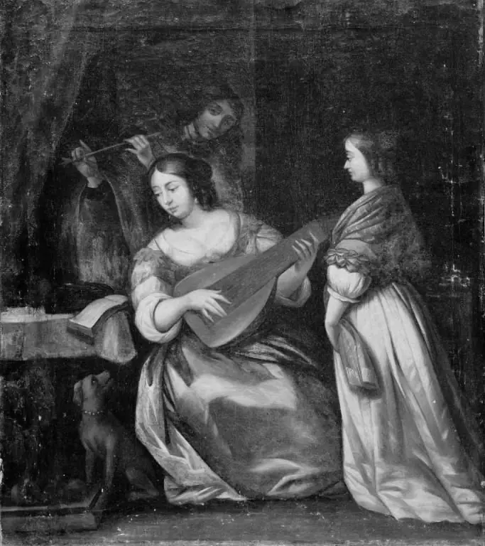 A Female Guitar Player and a Flute Player
