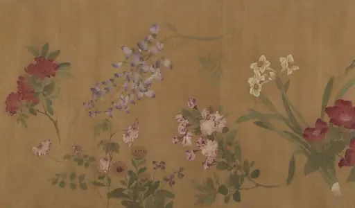 明/清　佚名　王淵(僞款)　百花圖　卷|The Hundred Flowers