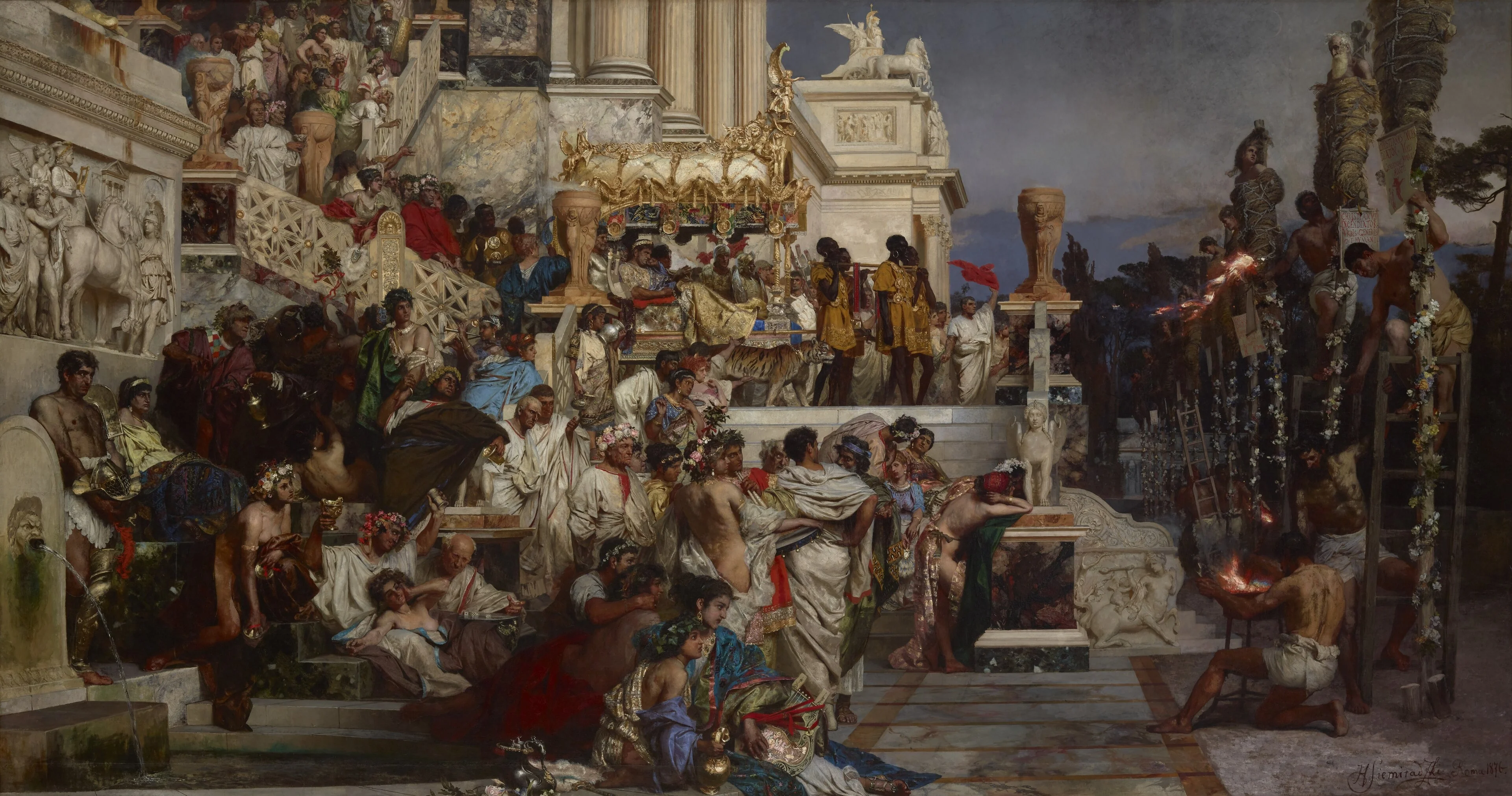 Nero's Torches, by Henryk Siemiradzki, oil, 1888