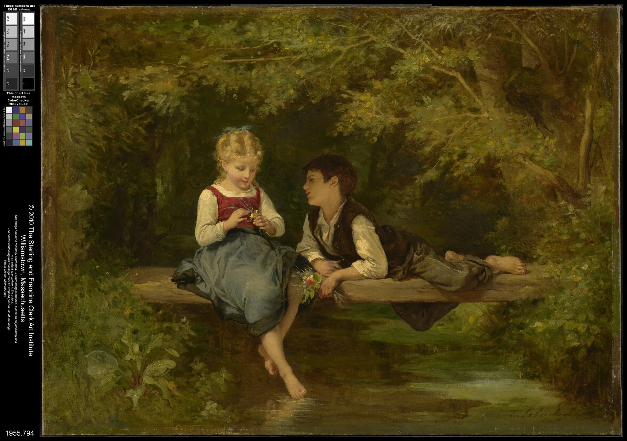 First Love, by Timoléon Marie Lobrichon, oil, 1872