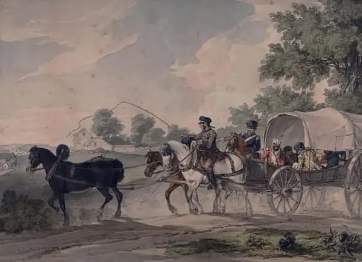 A Belgian Waggon Conveying Wounded from the Field after the Battle of Waterloo