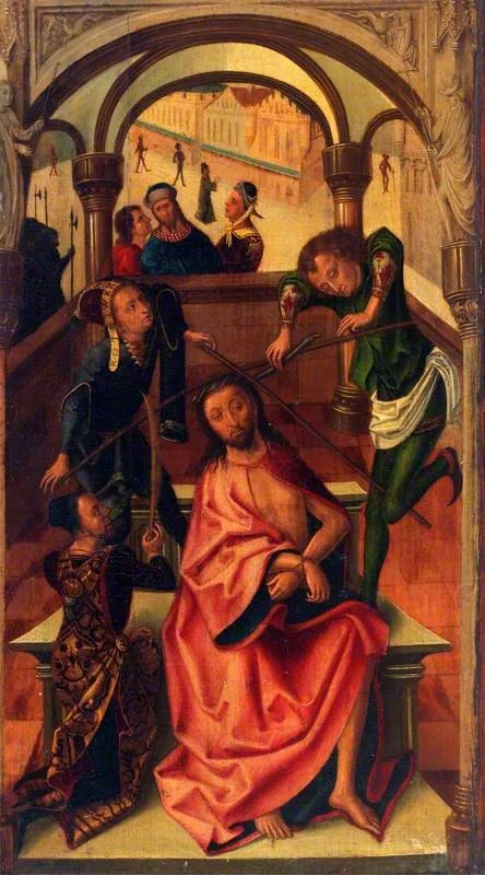 Christ Crowned with Thorns, by Unknown, oil, 1500
