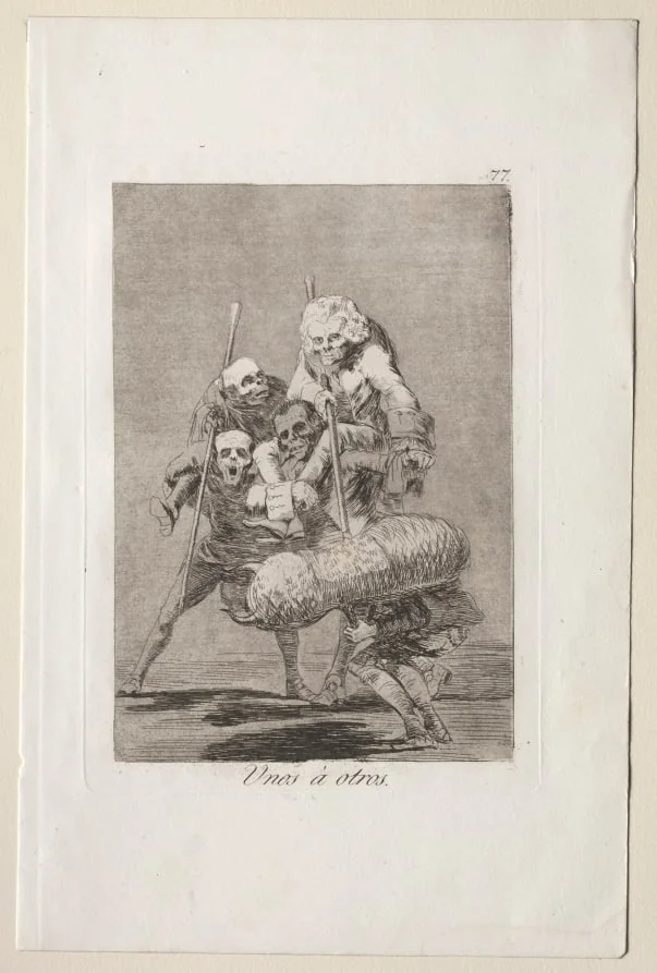 What One Does to Another, Plate 77, by Francisco Goya, 1799