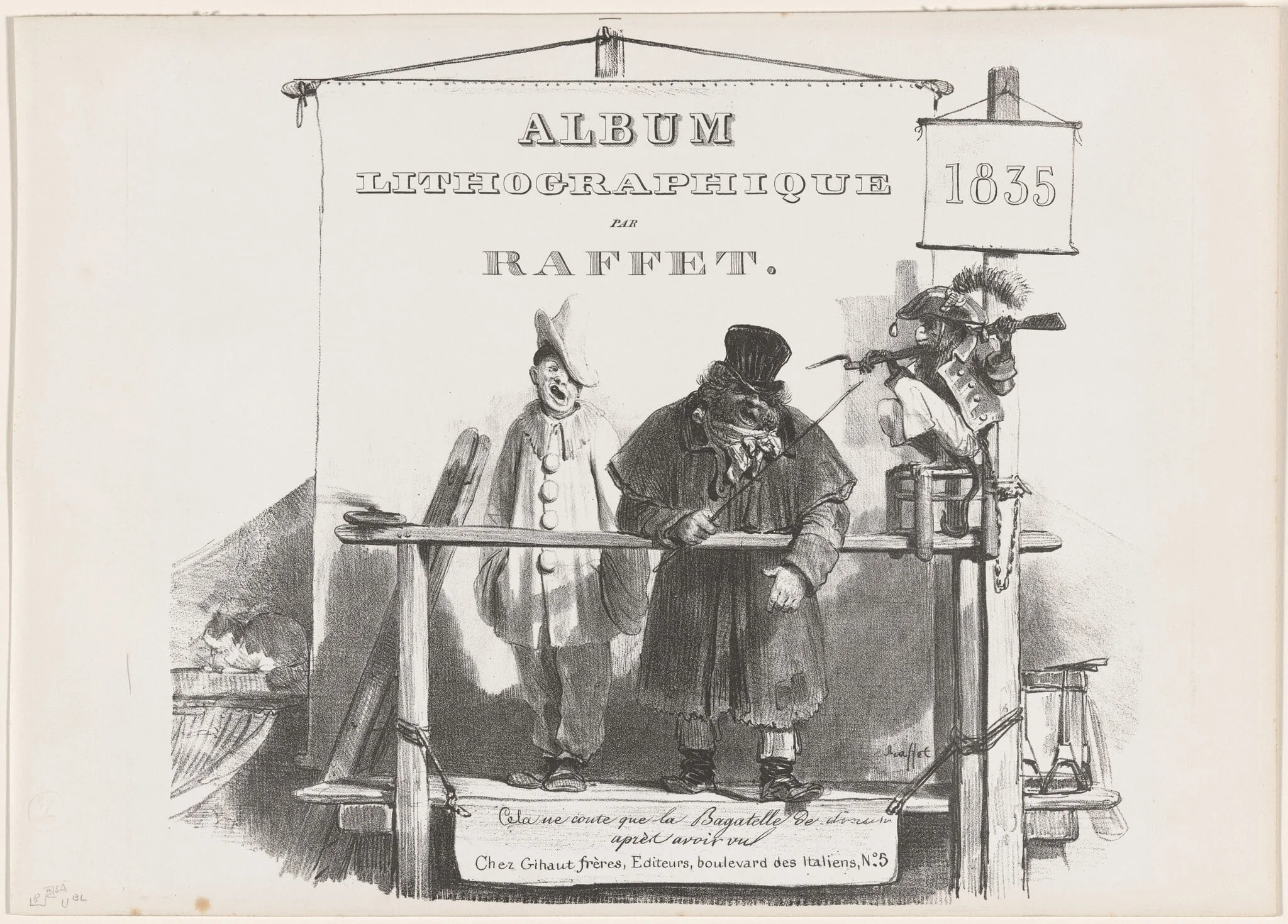 Cover for the Album Lithographique of 1835, by Auguste Raffet, ink, 1835