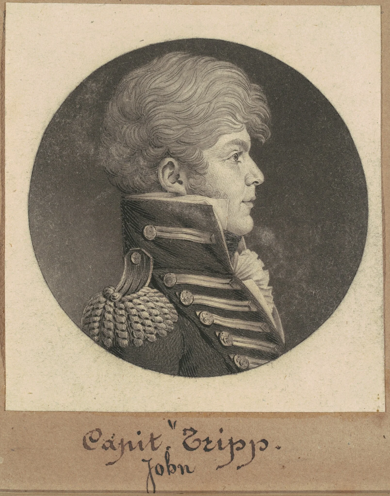John Trippe, by Charles Balthazar Julien Févret de Saint-Mémin, ink, 1809