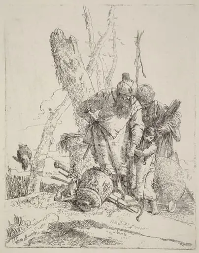 Two Turbaned Magicians and a Boy