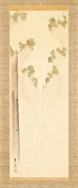 Snow on Cypress:  Full Moon, by Suzuki Kiitsu, unspecified, 1840